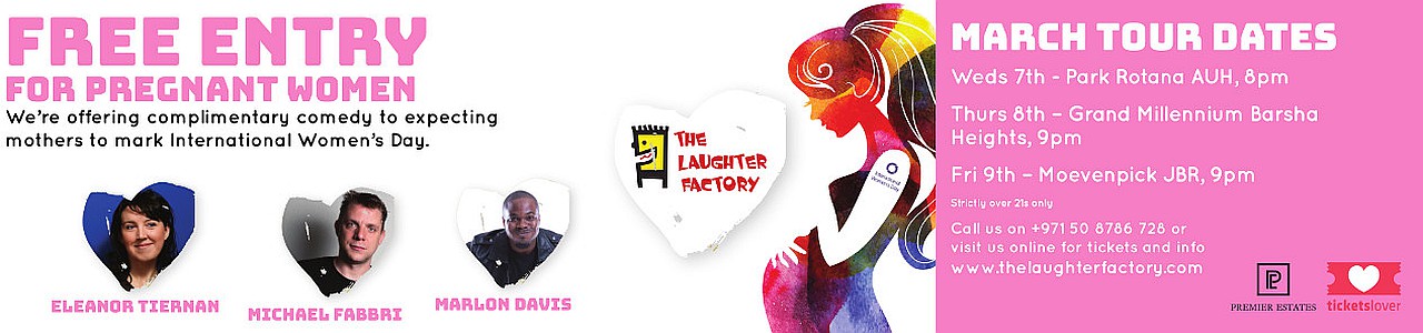 The Laughter Factory: International Women's Day Special feat. Eleanor Tiernan, Marlon Davies & Michael Fabbri - Abu Dhabi