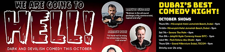 The Laughter Factory: We Are Going to Hell! feat Markus Birdman, Andrew Ryan & Carey Marx - Movenpick JBR