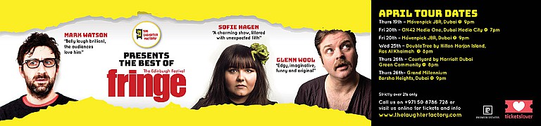 The Laughter Factory pres The Best of The Edinburgh Fringe Festival feat. Glenn Wool, Sofie Hagen & Mark Watson - April 2018