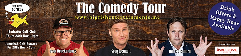 The Big Fish Comedy Tour w/ Ian D Montfort, Scott Bennett & Ivan Brackenbury - CANCELLED